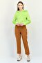 Women Solid Long Sleeve Full Zip Hoodie, Lime Green - 4