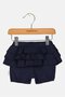 Toddlers Girl Embroidered Logo Basic Shorts, Navy - 2
