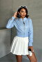 Leather Coat - Blue | |   F0443