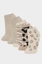 Women's 5-Pack Cotton Booties Socks F5638Axns