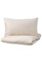 NATTJASMIN Duvet cover and pillowcase, light beige, 150 x 200/50 x 80 cm