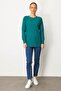 Women's Crew Neck Seamless Side Buttoned Glitter Sweater A.Ö.Başı - 4