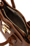 Women's Faux Leather Camel Shoulder Bag - 7