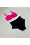 Women's Fuchsia Thin Strap 3 Piece Bikini Set Hzl25S-Lc216 - 3