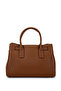 Women's Faux Leather Camel Shoulder Bag - 3