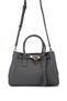 Women's Faux Leather Gray Shoulder Bag - 4