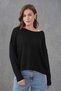 Black Wide Collar Knitwear Oversize Sweater 6933 - 7