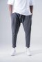 Men's Smoked Rope Tie Straight Cut Pocketed Pants Sweatpants Hzl24S-Mxc8948-321 - 2