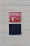 Red Crescent and Star Flag Turkey Written Red Background Tpu 3D Thermoplastic Rectangular Coat of Arms Patch Pec - 3