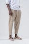 Men's Camel Zigzag Patterned Drawstring Waist Straight Cut Pants Sweatpants Hzl24S-Mxc8948-203 - 3