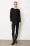 Women's Knitwear Side Slit Rice Knit Sweater Black - 4