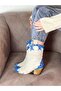 DORİ BEIGE SUEDE BLUE SNAKE LEATHER DETAIL DALLAS WESTERN BOOTS - 2