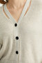 Collar Detailed Buttoned Knitwear Cardigan - Stone - 5