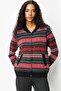 Women's Judge Collar Jacquard Wool Cardigan Black - 3