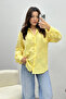 Women's Buttoned Butter Yellow Tassel Detailed Shirt