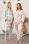 Women's Plaid Winter Cotton Maternity Pajamas Set 3-Piece Set