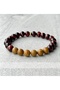 Juniper Wood and Red Tiger Eye Real Natural Stone Bracelet |   Men's & Women's Handmade Premium Natural Stone Jewelry - 4