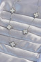 Mey Import ®   Steel Silver Color White Pearlescent Clover Necklace