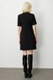 V-Neck Piping Midi Dress Black - 5