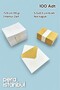 100Pcs Mini Envelope 70Mmx90Mm White Envelope Gift Birthday Wishes Envelope with Kraft Note Card - 2