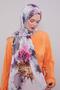 Gray Batik Pattern Twill Shawl - 2