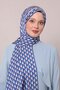 Cobalt Blue triangle pattern club shawl - 3