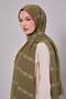 Green Self-Striped Dream Shawl - 3