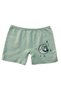 Girl's Cotton Water Green Salmon White Moon Owl Printed 3-Piece Boxer - 3