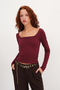 Square Neck Basic Blouse B1847