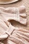 Beige Sleeves Lace Detailed Belted Girls' Muslin Dress 22670 - 4