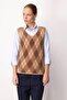 Women's Diamond Pattern Sweater 37 - 2