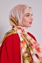 Salmon Marbled Pattern Cotton Shawl