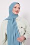 Water Green Plain Sandy Shawl - 2