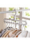 White 9-Eye Convertible Smart Hanger |   Foldable, Multi-Functional Closet Organizer - 4