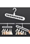 White 9-Eye Convertible Smart Hanger |   Foldable, Multi-Functional Closet Organizer