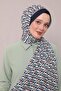 Navy Blue Zigzag Pattern Club Shawl - 3