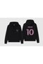 Football Player Lionel Messi Printed Boys' Black Hooded Sweatshirt Hoodie