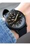 Men's Wristwatch Black Sport Design Waterproof Plastic Band