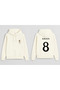 Footballer Toni Kroos Printed Boys' Ecru Hooded Sweatshirt Hoodie