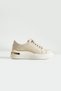 Women's Beige Lace-Up Casual Comfortable Sole Comfortable Orthopedic Stylish Walking Daily Sneaker Sports Shoes - 3