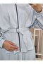 Women's Hijab Double Set with Skirt and Jacket Belted September Set - 3