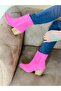 BAMMİ Fuchsia Suede DALLAS SHORT BOOTS