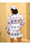 White All Over Print Mini Dress - 4