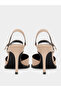 Maliya Nude Pointed Toe Shoes with Metal Trim - 4