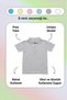 Gray Short Sleeve Solid Color Collared 6-17 Years Old Children's School Lacoste T-Shirt Polo Neck T-Shirt - 4