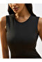 Black Sleeveless Knit Bodycon Midi Dress - 4