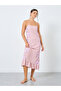 Floral Print Ruffle Hem Slip Dress