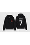 Florian Wirtz Printed Boys' Black Hooded Sweatshirt Hoodie