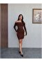 Open Shoulder Gathered Short Dress - 2