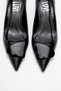 Briana Black Striped Buckle Women's Heeled Shoes - 2